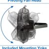 Air King 18-Inch 1/6 HP Industrial Grade High Velocity Multi Mount Fan with 3-Speeds, Pivoting Fan Head, Durable Powder-Coated Steel Blades and Guards, for Industrial & Commercial Spaces, 9318, Black
