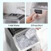 EUHOMY Ice Cube Maker Machine Countertop, 2 Ways to Add Water, 45Lbs/Day 24 Pcs Ready in 13 Mins, Auto-Cleaning Portable Compact, with Ice Scoop & Basket, Perfect for Home/Kitchen/Office/Bar (Silver) EUHOMY Ice Cube Maker Machine Countertop, 2 Ways to Add Water, 45Lbs/Day 24 Pcs Ready in 13 Mins, Auto-Cleaning Portable Compact, with Ice Scoop & Basket, Perfect for Home/Kitchen/Office/Bar (Silver)