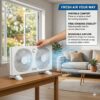 Comfort Zone 9-Inch Twin Window Fan with 2-Speed Independent 180° Rotating Fan Heads, Auto-Locking Expanders & Removable Bug Screen, for Fresh Air Intake or Warm Air Exhaust, Ideal for Home & Office Comfort Zone 9-Inch Twin Window Fan with 2-Speed Independent 180° Rotating Fan Heads, Auto-Locking Expanders & Removable Bug Screen, for Fresh Air Intake or Warm Air Exhaust, Ideal for Home & Office