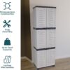 Sunnydaze 72" H Resin Garage Storage Cabinet - Garage Cabinet with Lockable Doors and Adjustable Shelves - Freestanding Utility Storage for Laundry Room, Office, Basement - Gray