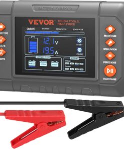 VEVOR Smart Battery Charger, 20-Amp, Lithium LiFePO4 Lead-Acid (AGM/Gel/SLA) Car Battery Charger with LCD Display, Trickle Charger Maintainer Desulfator for Boat Motorcycle Lawn Mower Deep Cycle