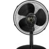 Holmes 12 Inch Oscillating Table Fan 3 Speeds 75 Degree Wide Angle Oscillation Adjustable 15 Degree Tilt Quiet Operation Home Office Bedroom Kitchen Black