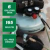 Metabo HPT Pancake Air Compressor, 6-Gallon 165PSI, Portable Air Compressor with 1.0 HP Oil-Free High Efficiency Motor, Lihghtweight, Quick Couplers for Fast Tool Changes, EC711S Metabo HPT Pancake Air Compressor, 6-Gallon 165PSI, Portable Air Compressor with 1.0 HP Oil-Free High Efficiency Motor, Lihghtweight, Quick Couplers for Fast Tool Changes, EC711S