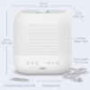 Pure Enrichment HUME Sense Warm & Cool Mist Top-Fill Humidifier, 2-Gal Tank, Up to 4.5 Days, Auto Humidity Sensor, 3 Mist Levels, Night Light, Aromatherapy, Sleep Mode & Auto Shut-Off