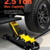 VEVOR 2.5 Ton Low Profile, Heavy-Duty Steel Racing Floor Jack with Single Piston Lift Pump, Lifting Range 3.35"-14.96"
