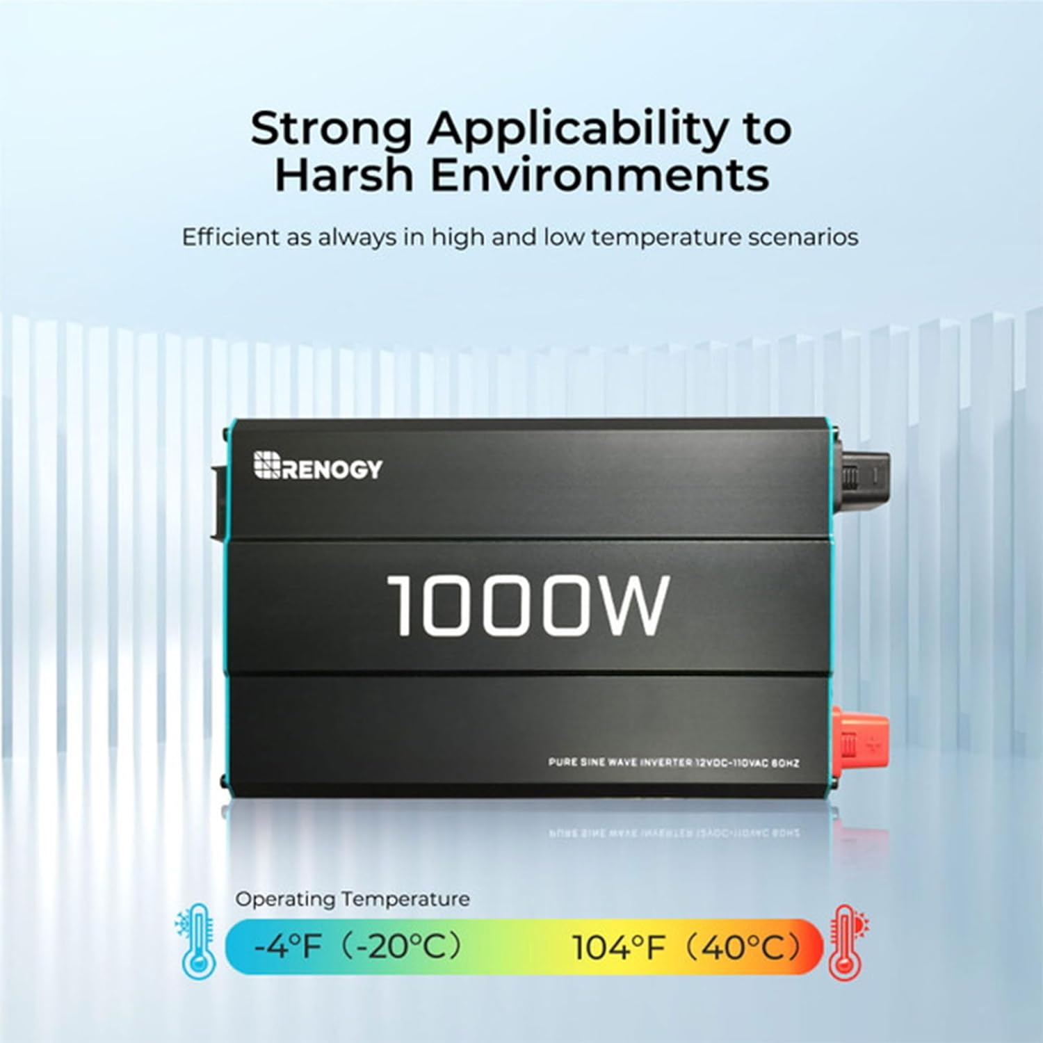 Renogy 1000W Pure Sine Wave Inverter 12V DC to 120V AC Converter for Home, RV, Truck, Off-Grid Solar Power 110V with Built-in 5V/2.1A USB Port, Hardwire Remote Controller Renogy 1000W Pure Sine Wave Inverter 12V DC to 120V AC Converter for Home, RV, Truck, Off-Grid Solar Power 110V with Built-in 5V/2.1A USB Port, Hardwire Remote Controller - Image 6
