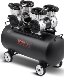 VEVOR Air Compressor, 20 Gallon Steel Tank, 4HP 10.6 CFM@90 PSI Oil Free Air Compressor & Max. 125PSI Pressure, 78dB Ultra Quiet Compressor for Auto Repair, Tire Inflation, Spray Painting (220V 60Hz)