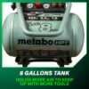 Metabo HPT Air Compressor, THE TANK, 8-Gallon Trolley Air Compressor, 225 PSI, Versatile for Use with Framing, Siding, Finish, or Roofing Nailers, Easy Mobility with Rubber Tires, EC1315S Metabo HPT Air Compressor, THE TANK, 8-Gallon Trolley Air Compressor, 225 PSI, Versatile for Use with Framing, Siding, Finish, or Roofing Nailers, Easy Mobility with Rubber Tires, EC1315S