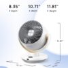 DREO Fan for Bedroom, Desk Air Circulator Fans with Remote, 11 Inch Table Fan for Whole Room, 65ft Powerful Airflow, 120° Vertical Manual and 90° Oscillating, 4 Speeds, 8H Timer, 25dB Quiet, Home
