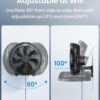 Koonie 12 Inch Wall Mount Fan, Quiet Wall Fan with Timer, 9.8ft Wired Remote, 80° Oscillation, 100° Adjustable, 3 Speeds High Velocity for RV Bedroom Kitchen Office Garage Koonie 12 Inch Wall Mount Fan, Quiet Wall Fan with Timer, 9.8ft Wired Remote, 80° Oscillation, 100° Adjustable, 3 Speeds High Velocity for RV Bedroom Kitchen Office Garage