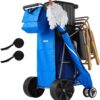 VEVOR Beach Cart, 165LBS Load Capacity, Portable Folding Beach Wagon Dolly with 10" Solid Wheel for Sand, Insulated Cooler Bag, Large Mesh Bag&Umbrella Holder for Outdoor Camping Fishing
