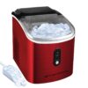 Frigidaire EFIC103 Ice Maker Machine Heavy Duty, 26lb Ice per Day, Red Stainless Steel