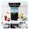 EUHOMY Nugget Ice Maker Countertop with Handle, Ready in 4 Mins, Max 40lbs/24H, Chewable Ice, Self-Cleaning, Portable Sonic Ice Maker with Basket and Scoop, for Home/Party/RV/Camping (Black)