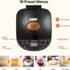 VEVOR Bread Maker, 19-in-1 2LB Dough Machine, Nonstick Ceramic Pan Automatic Breadmaker with Gluten Free Setting, Whole Wheat Bread Making, Digital, Programmable, 3 Loaf Sizes, 3 Crust Colors