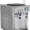 VEVOR Commercial Ice Cream Machine, 21 QT/H Soft Serve Ice Cream Maker with LCD Panel Auto Clean 3-Flavor Pre-cooling for Restaurant Snack Bar