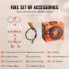 VEVOR PCP Air Compressor, 4500PSI/30Mpa Portable PCP Airgun Compressor with Built-in Power Converter, Auto-Stop | DC12V/AC120V | Oil & Water-Free Air Rifle, Paintball and Scuba Tank Compressor Pump