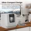 COMFEE' Countertop Dishwasher, Portable Dishwasher with 6L Built-in Water Tank, Mini Dishwasher with More Space Inside, 7 Programs, UV Hygiene& Auto Door Open, for Apartments, Dorms& RVs, White