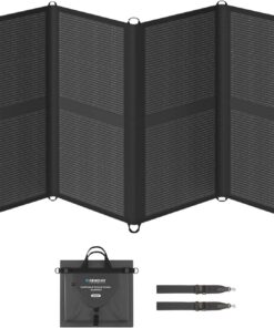 Renogy 200W Portable Solar Panel Blanket, 25% High Efficiency N-Type Foldable Solar Charger for Power Station, Lightweight 8-Fold Space Save, USB-A Type-C Output, For Camping, RV, Pickup Truck, Marine