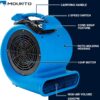 Mounto 1/2hp Air Mover Floor Drying Blower Fan - Powerful 1/2HP Motor Carpet Dryer, 2200 CFM Air Flow, Lightweight Design, 2-Speed Settings for Drying, Cooling & Circulation Mounto 1/2hp Air Mover Floor Drying Blower Fan - Powerful 1/2HP Motor Carpet Dryer, 2200 CFM Air Flow, Lightweight Design, 2-Speed Settings for Drying, Cooling & Circulation