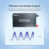 Renogy 1000W Pure Sine Wave Inverter 12V DC to 120V AC Converter for Home, RV, Truck, Off-Grid Solar Power 110V with Built-in 5V/2.1A USB Port, Hardwire Remote Controller Renogy 1000W Pure Sine Wave Inverter 12V DC to 120V AC Converter for Home, RV, Truck, Off-Grid Solar Power 110V with Built-in 5V/2.1A USB Port, Hardwire Remote Controller