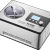 VEVOR Automatic Ice Cream Maker with Built-in Compressor, 2 Quart No Pre-freezing Fruit Yogurt Machine, Stainless Steel Electric Sorbet Maker, 3 Modes Gelato Maker with LCD Display & Timer, Silver