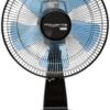 Rowenta, Desk Fan, Turbo Silence Table Fan with Remote, 18 Inches, Ultra Quiet Fan for Bedroom, Oscillating, Portable, 5 Speeds, Black, Indoor, VU2660