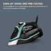 Rowenta Steam Force Stainless Steel Soleplate Steam Iron for Clothes, Anti-Drip Protection, 400 Microsteam Holes, 1800 Watts, Iron, Fabric Steamer, Garment Steamer for Clothes, Precision Tip, DW9440