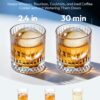 EUHOMY 2.4" Ice Ball Maker Countertop, 3Pcs Ready in 40Mins, 108Pcs/Day, Self-Cleaning Sphere Ice Maker Machine with Crystal Clear Ice, Round Ice Cube Maker for Whiskey & Bourbon