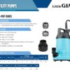 Little Giant 6-MSP 115 Volt, 1/3 HP, 2130 GPH Manual Aluminum Utility Pump with 10-Ft. Cord, Blue, 14942783