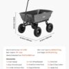 VEVOR 4 Cu.Ft 600LBS Poly Garden Cart Dump Wagon, 4 Wheel Heavy Duty Wheelbarrow with 10" Flat Free Tires, Yard Cart Dump Wagon with Quick-Release System VEVOR 4 Cu.Ft 600LBS Poly Garden Cart Dump Wagon, 4 Wheel Heavy Duty Wheelbarrow with 10" Flat Free Tires, Yard Cart Dump Wagon with Quick-Release System