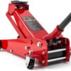 VEVOR 3 Ton Low Profile Floor Jack, Steel Racing Floor Jacks with Single Piston Quick Lift Pump, Hydraulic Trolley Car Jack for Sport Utility Vehicle, SUVs, Pickups, Lifting Range 5.1"-19.7"