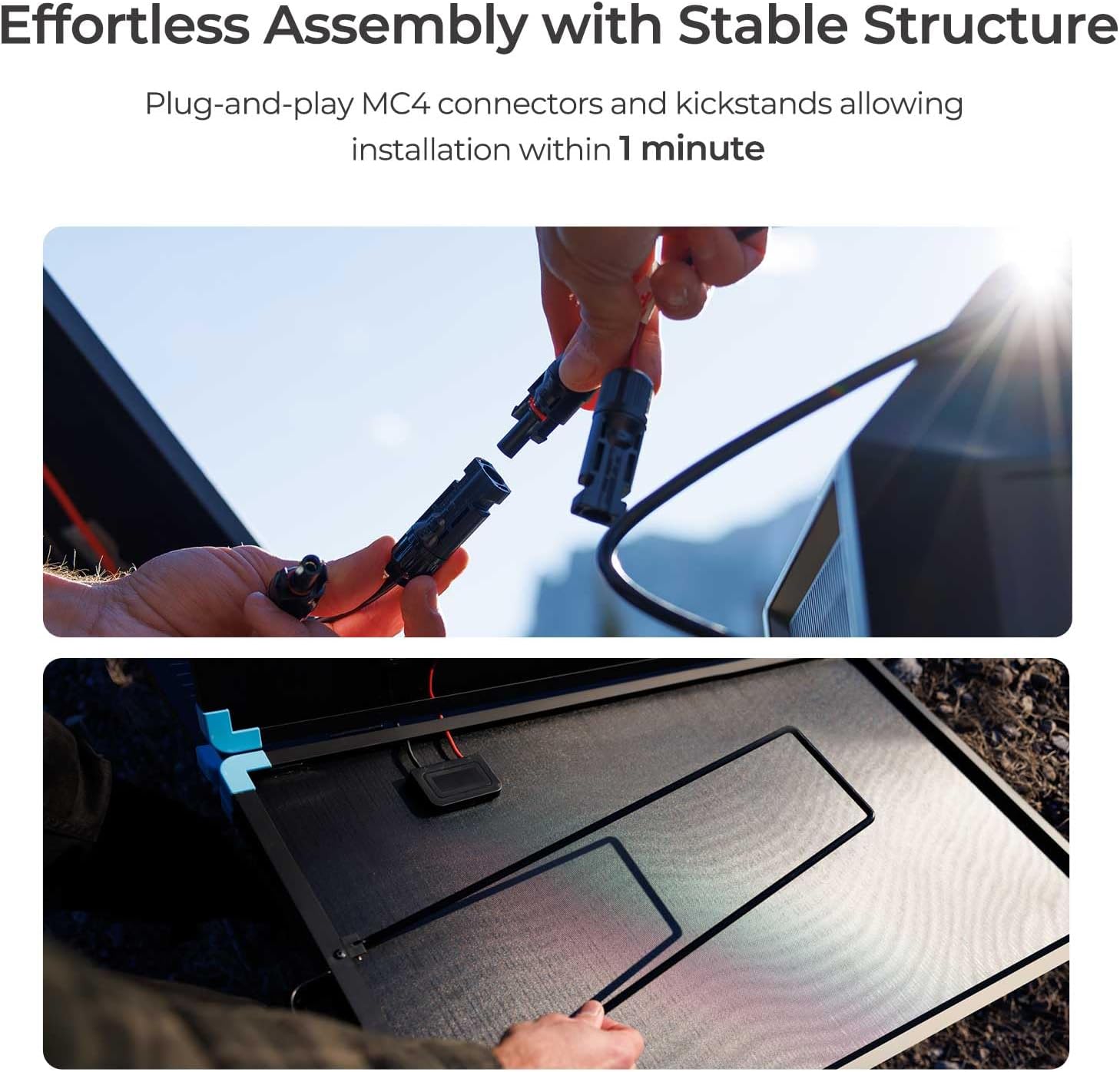 Renogy 220W Portable Solar Panel Suitcase, 23% High Efficiency Foldable Solar Charger for Power Station, Durable for Decades, with Sturdy Kickstands, IP67 Waterproof for RV Camping Off-Grid Blackouts Renogy 220W Portable Solar Panel Suitcase, 23% High Efficiency Foldable Solar Charger for Power Station, Durable for Decades, with Sturdy Kickstands, IP67 Waterproof for RV Camping Off-Grid Blackouts - Image 5