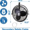 Air King 9020 1/6 HP Industrial Grade Wall Mount Fan, 20-Inch,Black