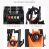 VEVOR Electric Pressure Washer, Max 4500 PSI and 3.2 GPM with Pressure Adjustment, High Power Pressure Cleaning Machine with 4 Quick Connect Nozzles, for Cars/Fences/Driveways/Patios/Home Cleaning