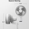 PELONIS 14 inch Wall Mount Fan with Remote Control, Osicllating Fan with 26ft Powerful Airflow, 3 Speed & 3 Modes, Auto 90° Horizontal & 68° Vertical Tilt, Indoor, 36dB, Ideal for Home, Garage, Gym, White
