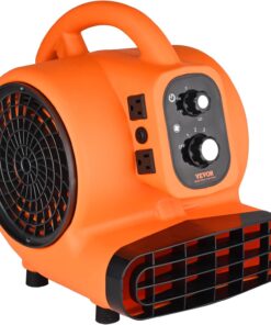 VEVOR Air Mover, 1/4 HP 1000 CFM Carpet Dryer for Cooling and Ventilating, Portable Floor Blower Fan with 4 Blowing Angles and Time Function, for Janitorial, Home, Commercial Use