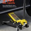 VEVOR 3 Ton Low Profile Floor Jack | Heavy-Duty Racing, Dual Pistons Quick Lift Pump, Lifting Range 3.35"-19.69"