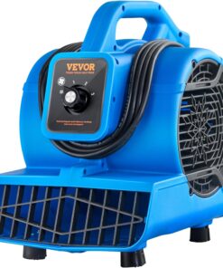 VEVOR Floor Blower, 1360 RPM 600 CFM, Air Mover for Drying and Cooling, Portable Carpet Dryer Fan with 4 Blowing Angles,3-Speeds Adjustment, for Janitorial, Home, Plumbing, Commercial Use