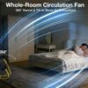 Geek Aire 12" Portable Battery Operated Fan with Metal Blade, 360 Vertical Tilt, 24h Run Time Cordless Fan for Camping Travel Tent Hurricane Home