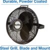 Air King 9314 14-Inch Industrial Grade High Velocity Multi Mount Fan,Black