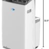 Whynter ARC-1230WNH 14,000 BTU (12,000 BTU SACC) NEX Inverter Dual Hose Cooling Portable Air Conditioner, Heater, Dehumidifier, and Fan with Smart Wi-Fi, Up to 600 sq ft in White
