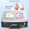 VEVOR Commercial Ice Cream Machine, 20-28L/H Yield, 2200W 3-Flavor Freestanding Soft Serve Ice Cream Maker with 2 x 6L Hoppers & Hopper Agitation, Pre-Cooling Self-Cleaning for Snack Dessert Shops