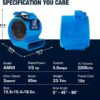 Mounto 1/2hp Air Mover Floor Drying Blower Fan - Powerful 1/2HP Motor Carpet Dryer, 2200 CFM Air Flow, Lightweight Design, 2-Speed Settings for Drying, Cooling & Circulation Mounto 1/2hp Air Mover Floor Drying Blower Fan - Powerful 1/2HP Motor Carpet Dryer, 2200 CFM Air Flow, Lightweight Design, 2-Speed Settings for Drying, Cooling & Circulation
