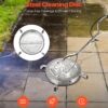 VEVOR 24 Inch Pressure Washer Surface Cleaner, 4000 PSI Stainless Steel Attachment with 4 Wheels, 2 Nozzles, 3/8 Inch Quick Connect and Dual Handle for Concrete, Patio, Sidewalk VEVOR 24 Inch Pressure Washer Surface Cleaner, 4000 PSI Stainless Steel Attachment with 4 Wheels, 2 Nozzles, 3/8 Inch Quick Connect and Dual Handle for Concrete, Patio, Sidewalk