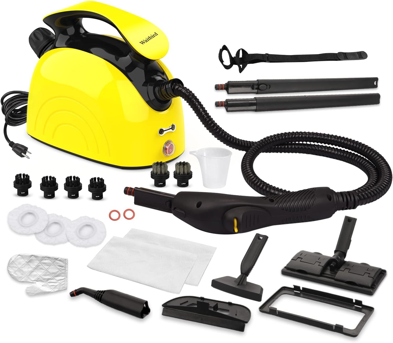 Steam Cleaner, Multipurpose Powerful Steamer with 21 Accessories, 248°F High-Temperature Steam for Floors, Grout, Tiles, Carpet, Cars - Portable 1.08L Tank, Child Lock, Chemical-Free Cleaning (Yellow) Steam Cleaner, Multipurpose Powerful Steamer with 21 Accessories, 248°F High-Temperature Steam for Floors, Grout, Tiles, Carpet, Cars - Portable 1.08L Tank, Child Lock, Chemical-Free Cleaning (Yellow)