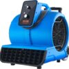 VEVOR Air Mover, 1 HP 4000 CFM Carpet Dryer for Cooling and Ventilating, Portable Floor Blower Fan with 3 Blowing Angles and Time Function, for Janitorial, Home, Commercial Use