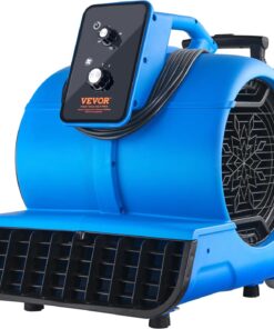 VEVOR Air Mover, 1 HP 4000 CFM Carpet Dryer for Cooling and Ventilating, Portable Floor Blower Fan with 3 Blowing Angles and Time Function, for Janitorial, Home, Commercial Use