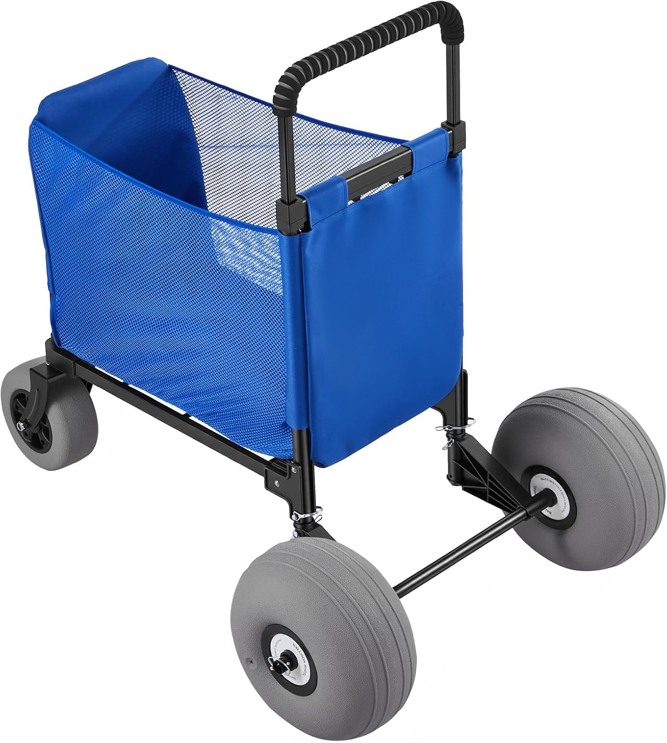 VEVOR Beach Cart, 165LBS Load Capacity, Portable Folding Beach Wagon Dolly with 12" Balloon Wheels for Sand, Storage Bag & 4-Level Adjustable Height for Outdoor Camping Fishing VEVOR Beach Cart, 165LBS Load Capacity, Portable Folding Beach Wagon Dolly with 12" Balloon Wheels for Sand, Storage Bag & 4-Level Adjustable Height for Outdoor Camping Fishing - Image 10