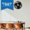 Air King 18-Inch 1/6 HP Industrial Grade High Velocity Multi Mount Fan with 3-Speeds, Pivoting Fan Head, Durable Powder-Coated Steel Blades and Guards, for Industrial & Commercial Spaces, 9318, Black