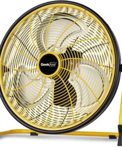 Geek Aire Rechargeable Outdoor High Velocity Camping Floor Fan, 16” Portable Battery Operated Fan with Metal Blade for Garage Camping Gear Accessories